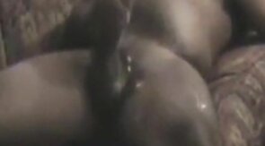 Black Daddy Strokes Big Cock Until He Cums