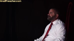 Blindfolded twink 3some fucked by two DILF preachers