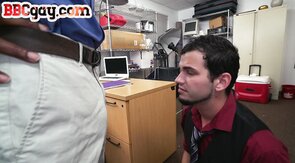 IR amateur bottom BBC fucked in office after dicksuckin