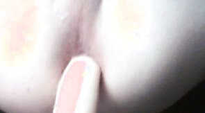 Twink using Cum as lube