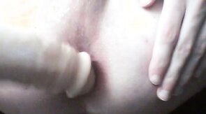 Twink using Cum as lube