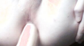 Twink using Cum as lube
