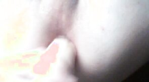 Twink using Cum as lube