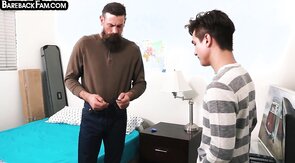 Perv stepdaddy licks stepson asshole after getting suck