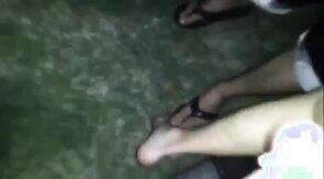 Stranger gets HandJob outside at Rest Stop & Cums Hard!