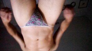 Posing in panties