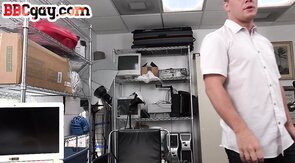 IR amateur bottom BBC barebacked in the office by top s
