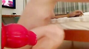 Punch fucking my loose asshole with my big plug