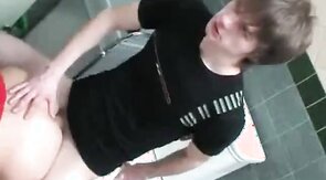 Hung Twink Breeds His Bitch in Laundry Room