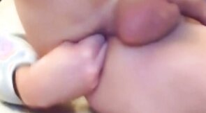 self fuck with creampie