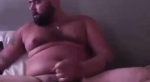 Handsome Popper Bear Self Facial Cumshot