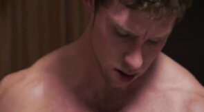 Blonde femboy analized by muscular man