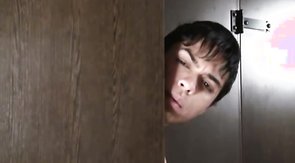 Two young muscled mates are fucking in the bathroom