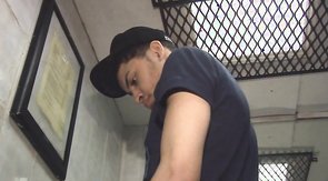 Two beautiful mates are having a nice oral sex in the toilet