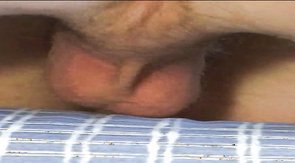 Sexy-shaped hunk is jumping on the massive wiener