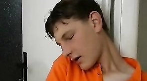 Skinny youngster shoves a hard sex toy in his asshole