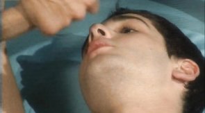 Dark-haired youngster is getting a nice facial load