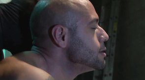 Juicy tanned booty is being fucked by two hard dicks