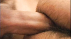 His tight anal hole is getting stretched out from behind