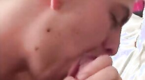 Twink sucks cock