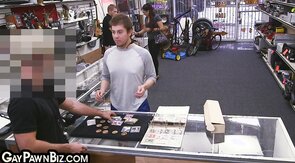 Pawn shop stud 3some fucked 4 cash by pawn shop owners