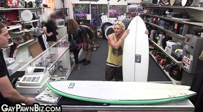 Blond stud bottom anallybanged in office by pawnshop ow