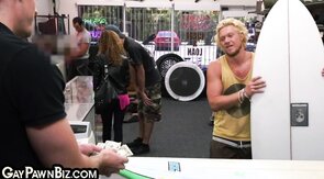Blond stud bottom anallybanged in office by pawnshop ow