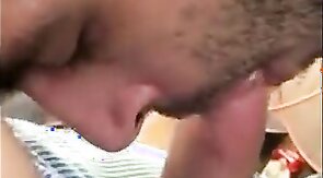 Hungry builder sucking dick
