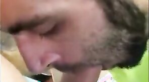 Hungry builder sucking dick