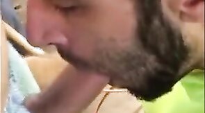 Hungry builder sucking dick