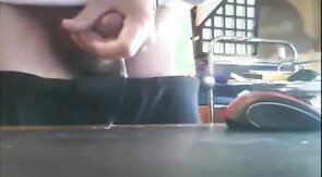 old bearded grandpa shooting his load