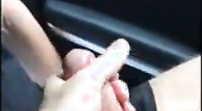 Me milk Powerman666 big cock in his car in a forest