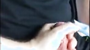 Me milk Powerman666 big cock in his car in a forest