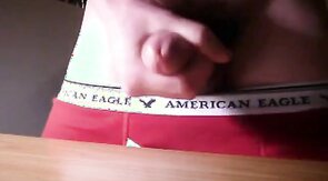 Jerk cum load onto dorm desk