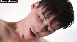 Stepbrother stud barebacks bottom twink in the bedroom