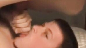 Self sucking twink cums on his face