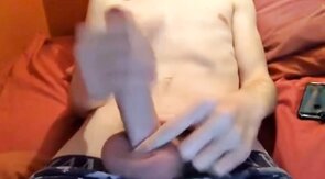 Young boy cum show on webcam