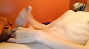 Young boy cum show on webcam
