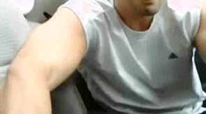 Montage of getting naked in a car and getting off.