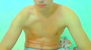 Cute guy shows his body and dick