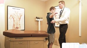 Dom hunk doctor barebacks tiny twink in his infirmary