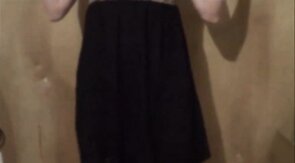 Sissy in new dress and panties