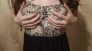 Sissy in new dress and panties