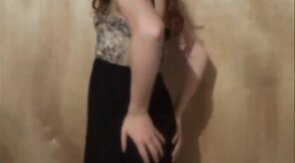 Sissy in new dress and panties