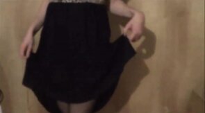 Sissy in new dress and panties