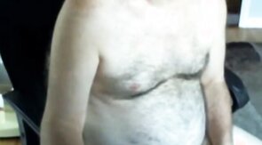 handsome hairy dad jerking off