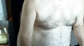 handsome hairy dad jerking off