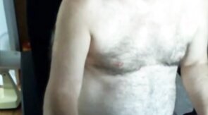handsome hairy dad jerking off