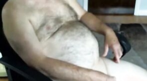 handsome hairy dad jerking off