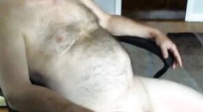 handsome hairy dad jerking off